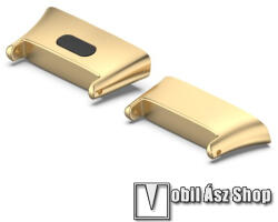 Okosóra fém csatlakozó adapter - 2db / 1pár - ARANY - bármilyen 20mm-es teleszkópos szíjjal használható - Xiaomi Mi Watch Lite 3 / Xiaomi Redmi Watch 3 / Redmi Band 3