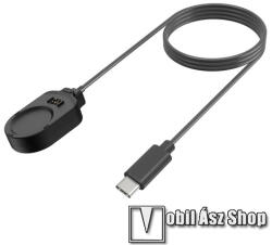Okosóra USB töltő - FEKETE - 1m hosszú Type-C kábel - Garmin MARQ2 Athlete / Adventurer / Captain / Golfer / Aviator