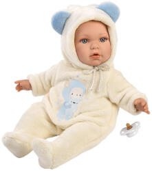 Llorens Llorens: Enzo baba macifüles rugdalózóban cumival 42cm (14207L) - jatekshop