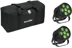 EUROLITE Set 2x LED Silent Par 6 QCL floor bl + Soft-Bag (20000964) - showtechpro