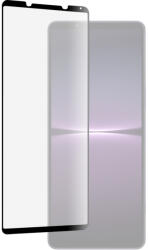 UIQ Folie de protectie din sticla compatibila cu Sony Xperia 10 V, grad de protectie 9H, cu margine neagra
