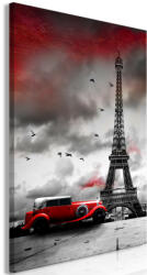 Artgeist Vászonkép - Red Car in Paris (1 Part) Vertical 80x120