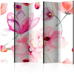 Artgeist Paraván - Pink Flowers II [Room Dividers] - 5 részes 225x172