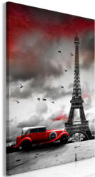 Artgeist Vászonkép - Red Car in Paris (1 Part) Vertical 60x90