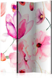 Artgeist Paraván - Pink Flowers [Room Dividers]-3 részes 135x172