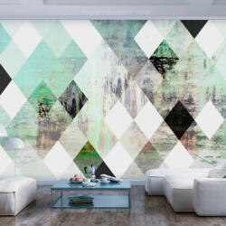 Artgeist Fotótapéta - Rhombic Chessboard (Green) 400x280