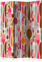 Artgeist Paraván - Cutlery - pink and violet [Room Dividers]-3 részes 135x172