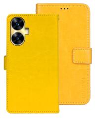 IDEWEI Husă portofel Realme C55 galbenă