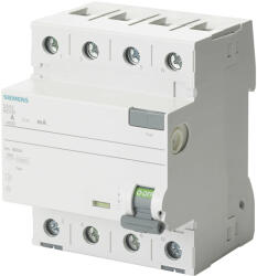 Siemens 5SV4346-0 áram-védőkapcsoló (Fi-relé), AC osztály, 4P, 63A, 30mA - 5SV43460 - SENTRON (5SV4346-0 / 5SV43460)