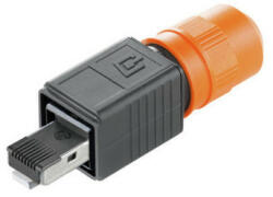Weidmüller 1963160000 IE-PS-V04P-RJ45-FH RJ45 csatlakozódugó, szerszám nélkül szerelhető, 4. verzió, Cat. 6A / E osztályA (ISO/IEC 11801 2010) (1963160000)