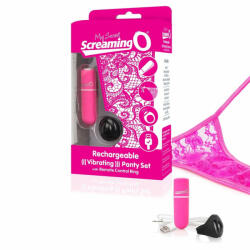 Screaming O Screaming O Panty Set - akkus, rádiós vibrációs tanga (pink) S-L (92849100005)