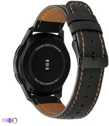 Samsung 1/2/3 20-22mm Elegáns bőr szíj Samsung Galaxy Watch okosórához, Szíj mérete 20 mm, Android bőr szíj színe L-Fekete