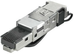 Weidmüller 1963600000 IE-PS-RJ45-FH-BK RJ45 csatlakozódugó, szerszám nélkül szerelhető, Cat. 6A / E osztályA (ISO/IEC 11801 2010), 8 eres, 4 eres, EIA/TIA T568 A, EIA/TIA T568 B, PROFINET (1963600000)