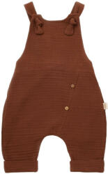 BabyJem Salopeta de vara cu pantaloni lungi din muselina, babycosy, 100%bumbac, caramiziu (marime: 6-9 luni)