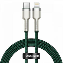 Baseus USB-C kábel a Lightning Baseus Cafule-hez, PD, 20 W, 1 m (zöld)