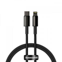 USB-C kábel a Lightning Baseus Tungsten Gold-hoz, 20 W, 5 A, PD, 2 m (fekete) - pixelrodeo