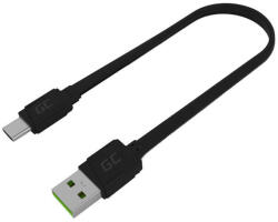 Cable USB - USB-C Green Cell GCmatte, 25cm, with Ultra Charge, QC 3.0