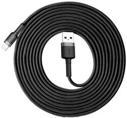 Baseus Cafule 2A 3m Lightning USB-kábel (szürke-fekete) - pixelrodeo