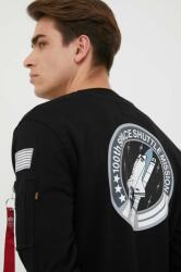Alpha Industries felső Space Shuttle Sweater fekete, férfi, nyomott mintás - fekete L
