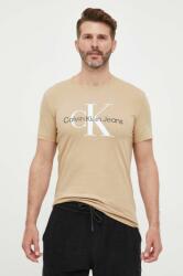 Calvin Klein Jeans pamut póló bézs, férfi, nyomott mintás - bézs XXL - answear - 14 990 Ft