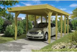 SKAN HOLZ Nyitott garázs, kocsibeálló, 314x708 cm, acél trapézlemez tetővel 314/1 (314058-AC)