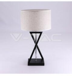 V-TAC Lampa LED Birou Designer E27 Fildeș Shade negru Comutator Rotund (40391)