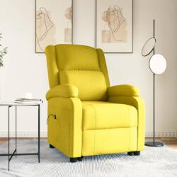 vidaXL Fotoliu rabatabil cu ridicare, galben, material textil (3124822)