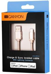 CANYON Cablu de date Canyon CNS-MFIC3GO, Lightning, metalic, 1 m (CNS-MFIC3GO)