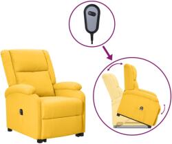 vidaXL Fotoliu rabatabil cu ridicare, galben, material textil (3100367)
