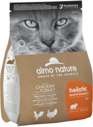 Almo Nature 2x2kg Almo Nature Holistic Maintenance csirke & pulyka száraz macskatáp