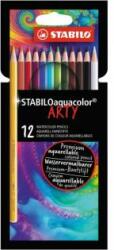 STABILO Creioane acuarelă STABILO aquacolor ARTY, 12 buc. , culori asortate