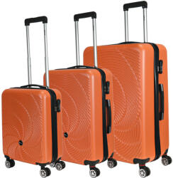 Benzi Aircraft narancssárga 4 kerekű 3 részes bőrönd szett (BZ5688-szett-narancs)
