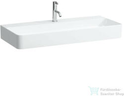 Laufen Val SaphirKeramik 95x42 cm-es csiszolt aljú mosdó túlfolyó nélkül, LCC bevonattal, fehér H8162874001111 (H8162874001111)