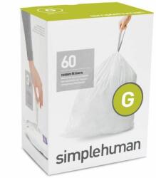 simplehuman CW0257 G-típusú egyedi méretezésű szemetes zsák újratöltő csomag (60 db)