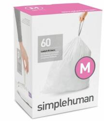 simplehuman CW0261 M-típusú egyedi méretezésű szemetes zsák újratöltő csomag (60 db)