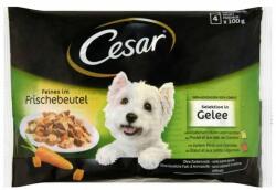Cesar Selection Csirke-Marha zöldségekkel zselében 4x100 g 0.4 kg