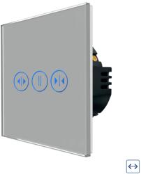 Luxion Intrerupator Wi-Fi Draperie cu Touch din Sticla LUXION - culoare gri