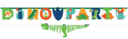  Dinoszaurusz Happy Birthday felirat 230 cm (DPA122270) - gyerekagynemu