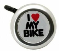 BikeFun I love kerékpár csengő ezüst