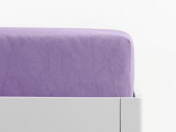Goldea cearceafuri de pat din terry cu elastic - violet 200 x 200 cm