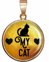 Maria King Love my cat medál lánccal vagy kulcstartóval (STM-üv-to-15)
