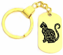 Maria King Crazy Cat Lady kulcstartó, választható több formában és színben (STM-A266-ku)