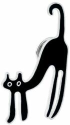 Maria King Cartoon macskás kitűző, fekete vékony (WJ47)