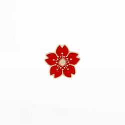 Maria King Piros virág kitűző (WK83)