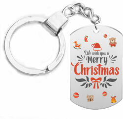Maria King Boldog karácsonyt! kulcstartó, választható több színben (STM-BGP-ku106a)