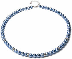 Maria King Silky Blue Elegance - kék színű gyöngy nyaklánc, dobozban (STM-as-468-L)