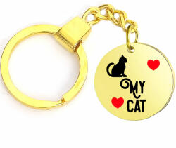 Maria King Love my Cat kulcstartó, választható több formában és színben (STM-M197-ku)