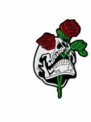 Maria King Koponya és rózsa kitűző (WK23)