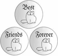 Maria King Simoncat Best Friends Forever hármas kitűző (STM-kit-par-027-3)
