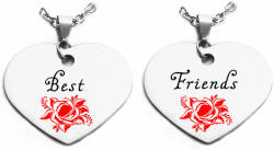Maria King Best Friends rózsás páros medál lánccal vagy kulcstartóval (többféle) (STM-par-sz-015)